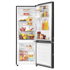 Haier 237 Litres 3 Star Frost Free Double Door Bottom Mount Convertible Refrigerator with Twin Inverter Technology (HEB243GBP, Black)