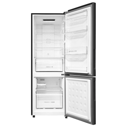 Haier 237 Litres 3 Star Frost Free Double Door Bottom Mount Convertible Refrigerator with Twin Inverter Technology (HEB243GBP, Black)