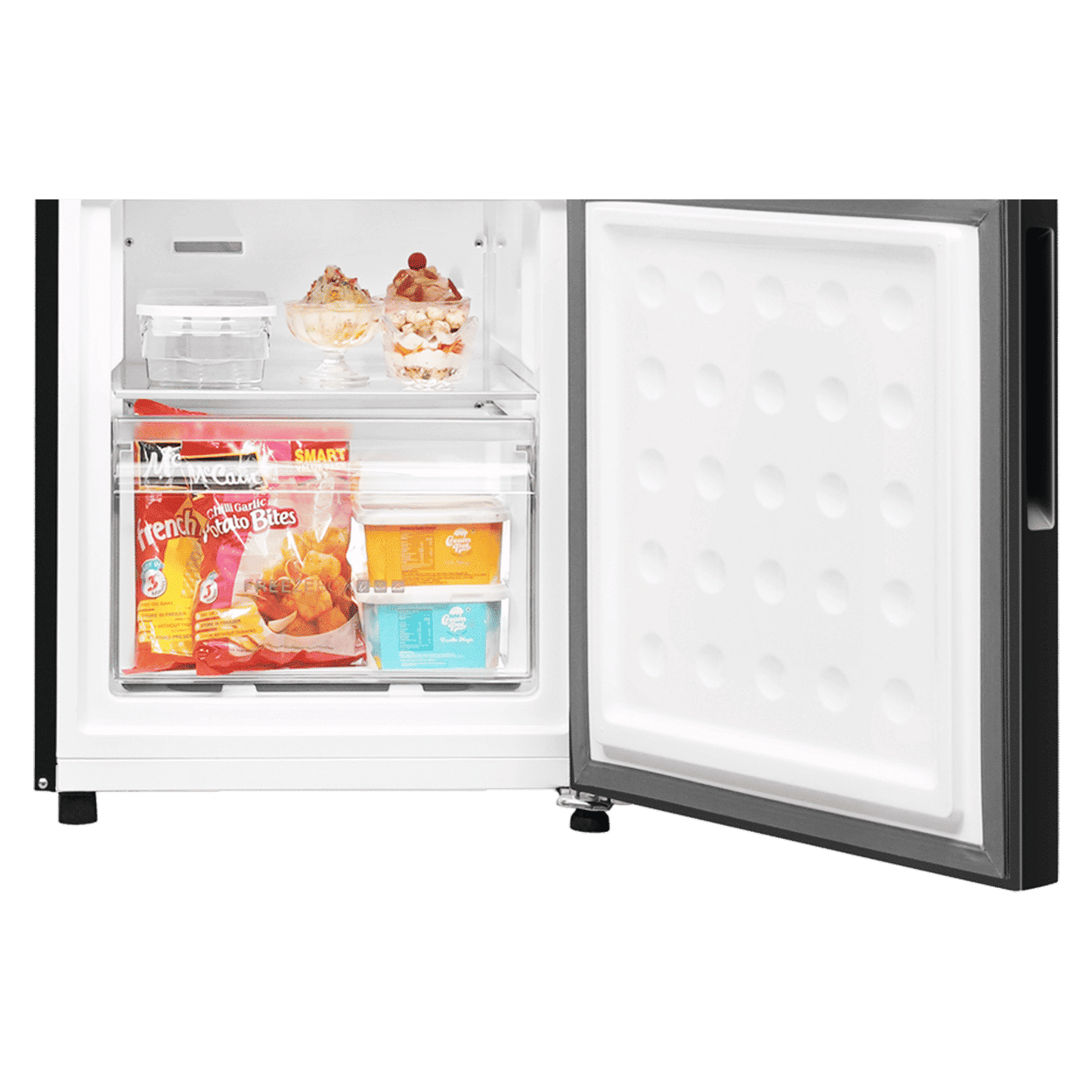 Haier 237 Litres 3 Star Frost Free Double Door Bottom Mount Convertible Refrigerator with Twin Inverter Technology (HEB243GBP, Black)