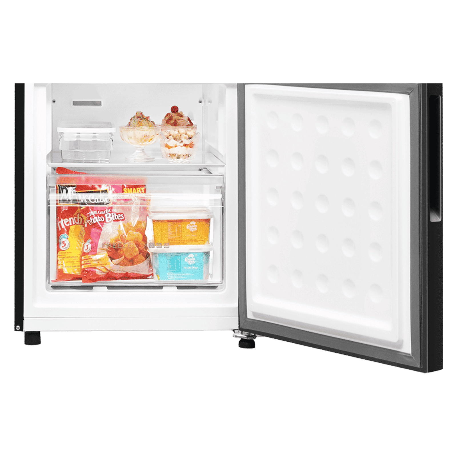 Haier 237 Litres 3 Star Frost Free Double Door Bottom Mount Convertible Refrigerator with Twin Inverter Technology (HEB243GBP, Black)