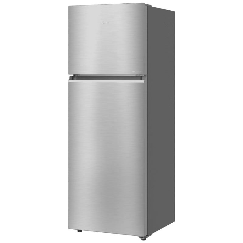 Haier 328 Litres 3 Star Frost Free Double Door Refrigerator with Fan Motor Technology (HEF333TSP, Inox Steel)