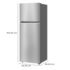 Haier 328 Litres 3 Star Frost Free Double Door Refrigerator with Fan Motor Technology (HEF333TSP, Inox Steel)