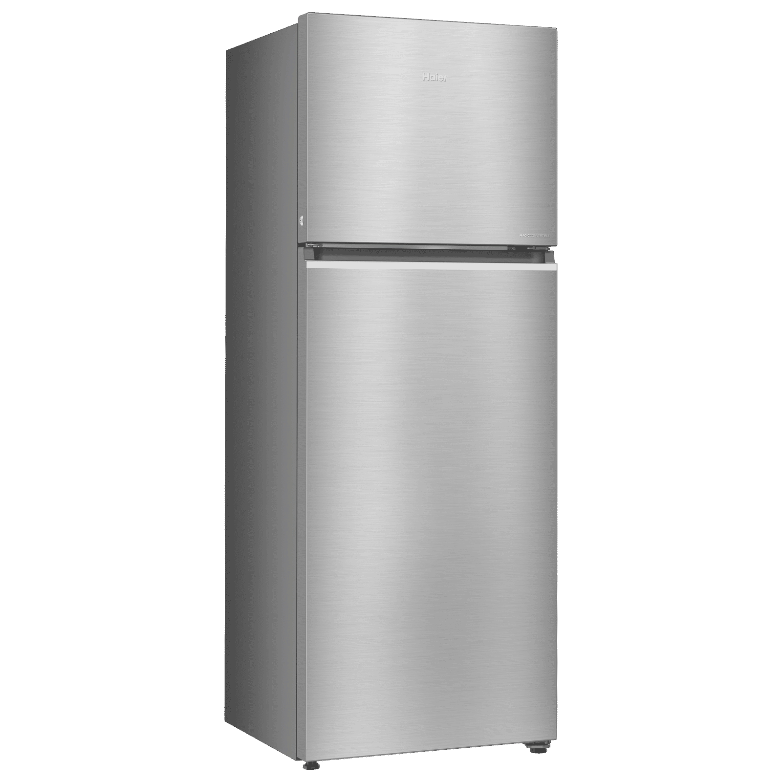 Haier 328 Litres 3 Star Frost Free Double Door Refrigerator with Fan Motor Technology (HEF333TSP, Inox Steel)