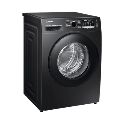 SAMSUNG 8 kg 5 Star Inverter Fully Automatic Front Load Washing Machine (WW80TA046AB1TL, Hygiene Steam, Diamond Drum, Black)
