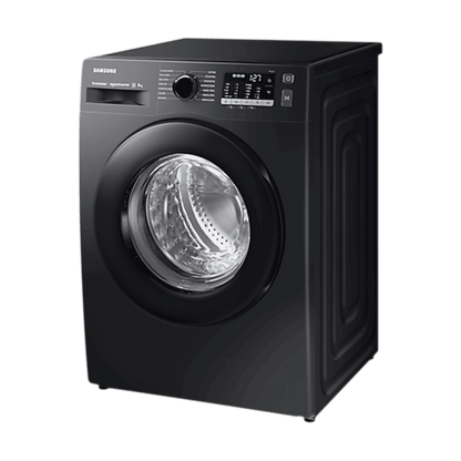 SAMSUNG 8 kg 5 Star Inverter Fully Automatic Front Load Washing Machine (WW80TA046AB1TL, Hygiene Steam, Diamond Drum, Black)