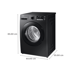 SAMSUNG 8 kg 5 Star Inverter Fully Automatic Front Load Washing Machine (WW80TA046AB1TL, Hygiene Steam, Diamond Drum, Black)
