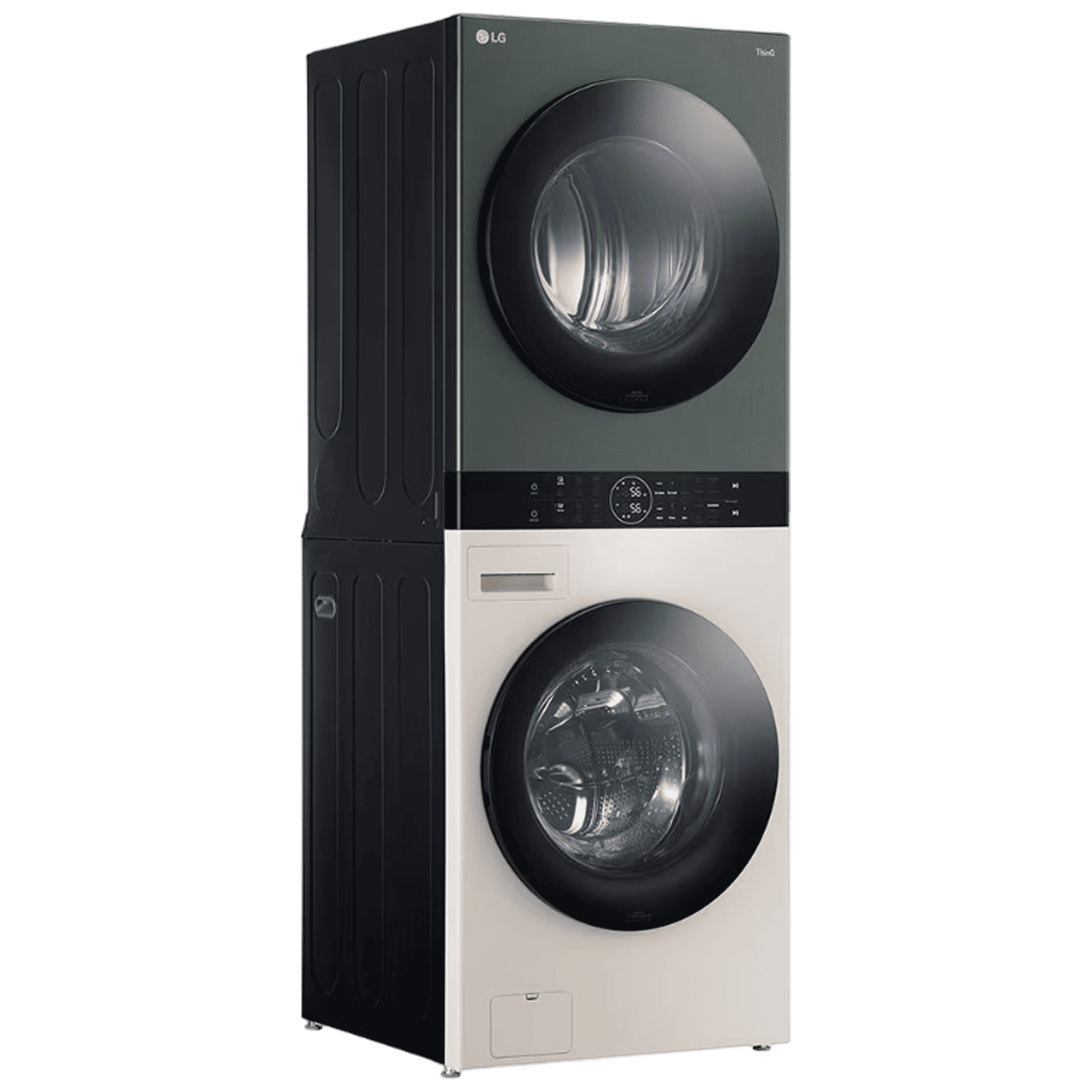LG WashTower 13 kg/10 kg Fully Automatic Front Load Washer Dryer Combo (AI Direct Drive, FWT1310BG.ABGQEIL, Green and Beige)