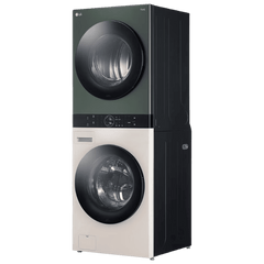 LG WashTower 13 kg/10 kg Fully Automatic Front Load Washer Dryer Combo (AI Direct Drive, FWT1310BG.ABGQEIL, Green and Beige)