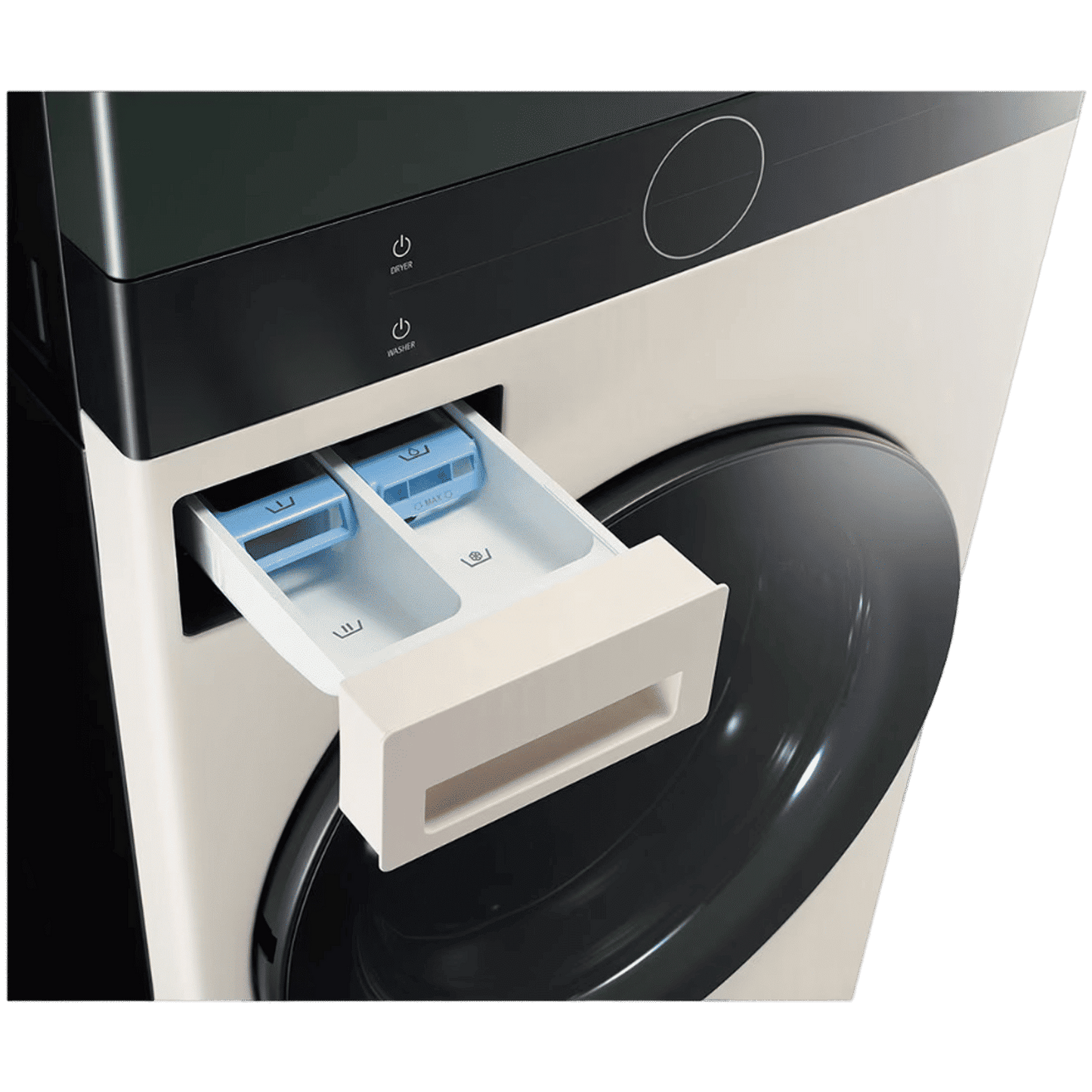 LG WashTower 13 kg/10 kg Fully Automatic Front Load Washer Dryer Combo (AI Direct Drive, FWT1310BG.ABGQEIL, Green and Beige)