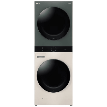 LG WashTower 13 kg/10 kg Fully Automatic Front Load Washer Dryer Combo (AI Direct Drive, FWT1310BG.ABGQEIL, Green and Beige)