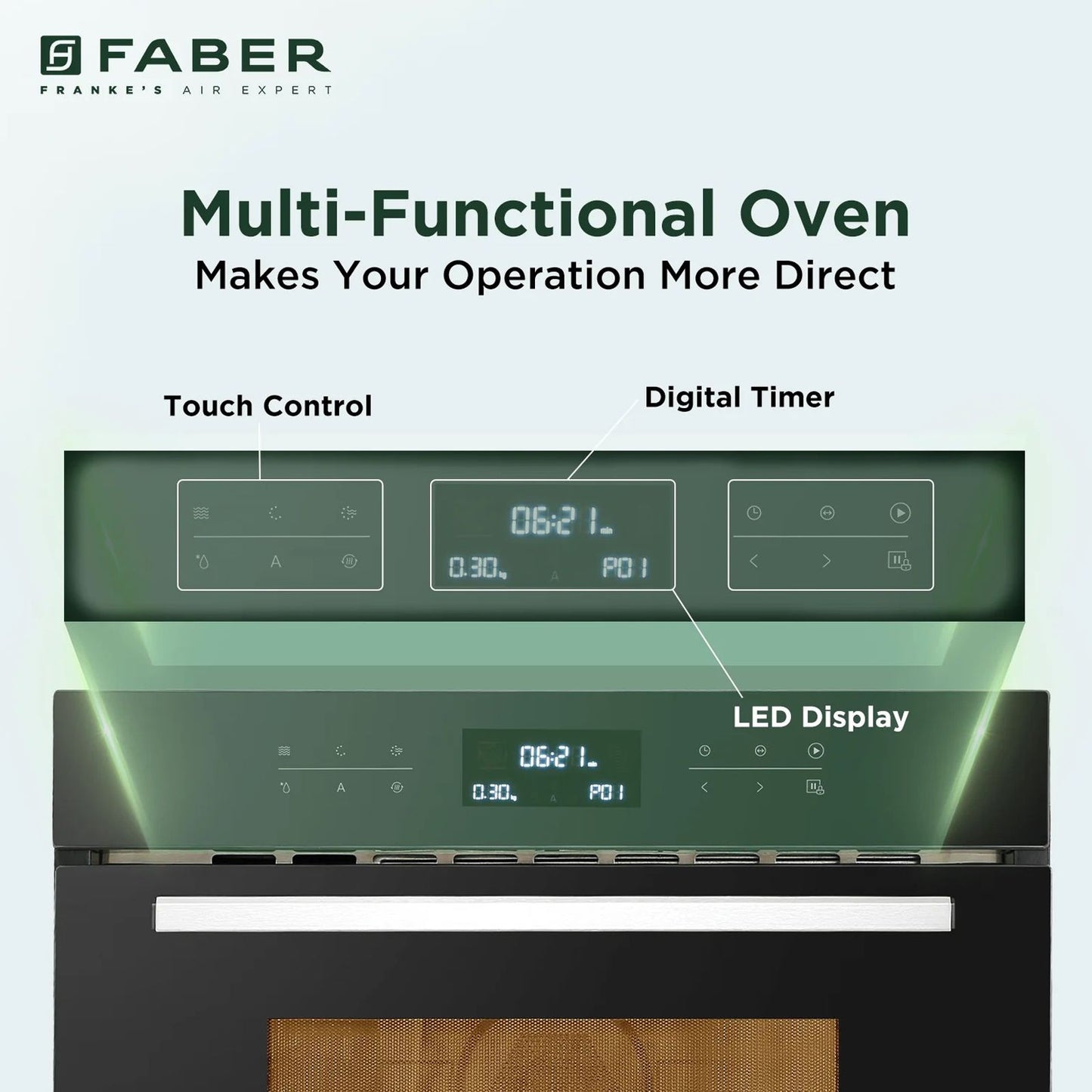 FABER FBIMWO 44L 60cm Built-in Microwave with 13 Autocook Menu (131.0617.250, Black)