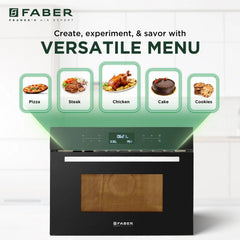 FABER FBIMWO 44L 60cm Built-in Microwave with 13 Autocook Menu (131.0617.250, Black)
