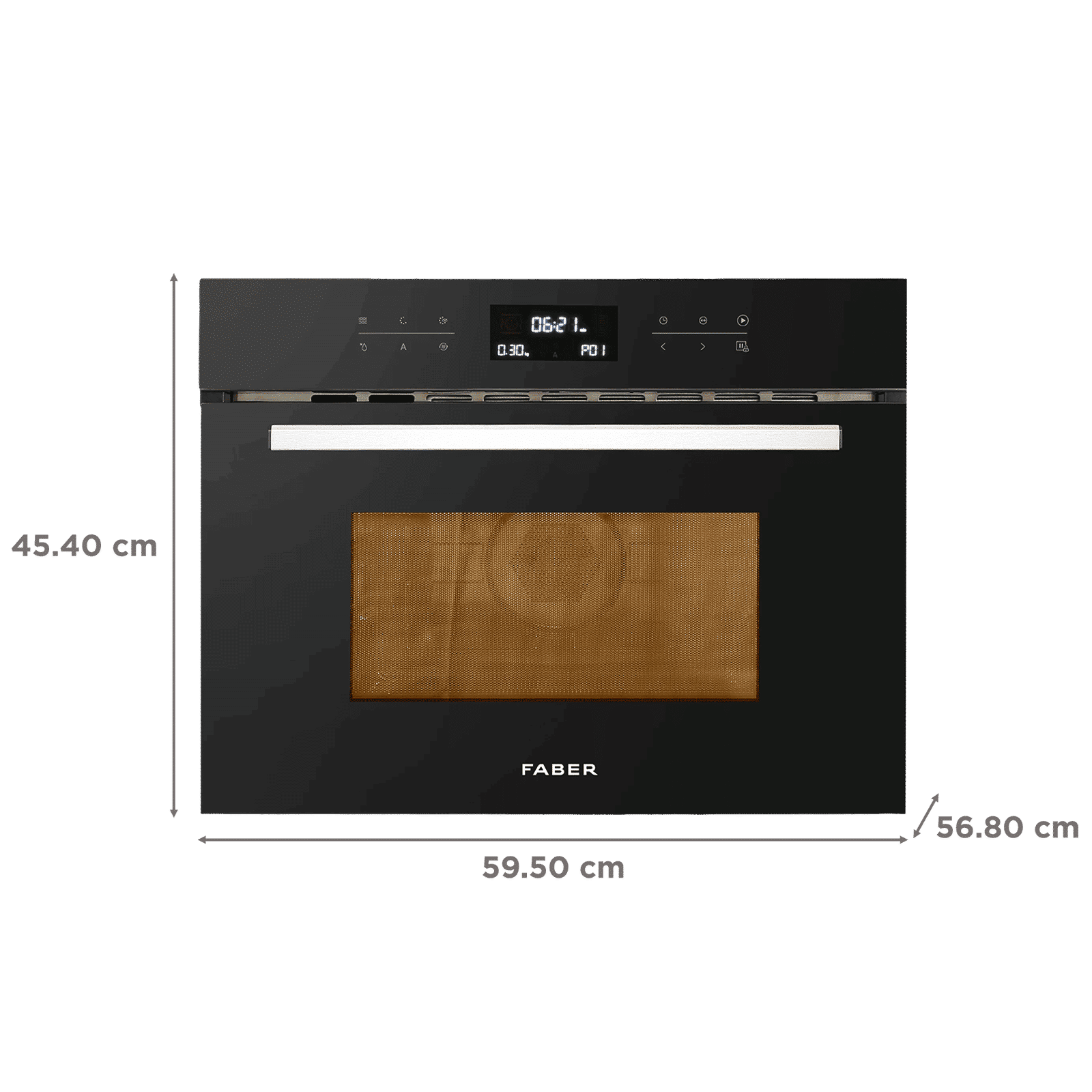 FABER FBIMWO 44L 60cm Built-in Microwave with 13 Autocook Menu (131.0617.250, Black)