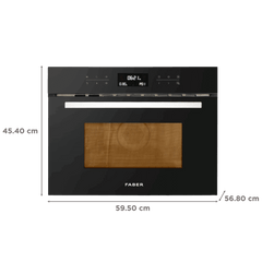 FABER FBIMWO 44L 60cm Built-in Microwave with 13 Autocook Menu (131.0617.250, Black)