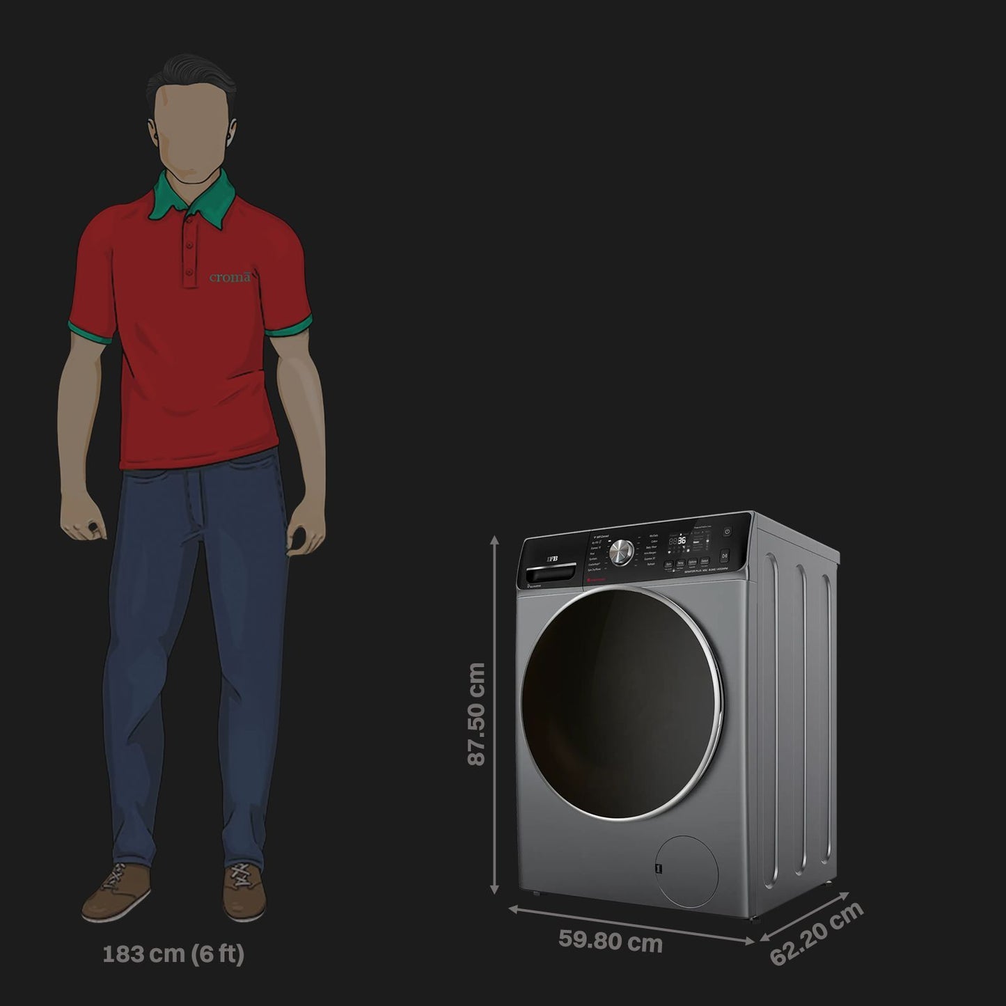 IFB 8 kg 5 Star Inverter Fully Automatic Front Load Washing Machine (Senator Plus MSC 8014, Eco Inverter Motor, Metallic Silver)