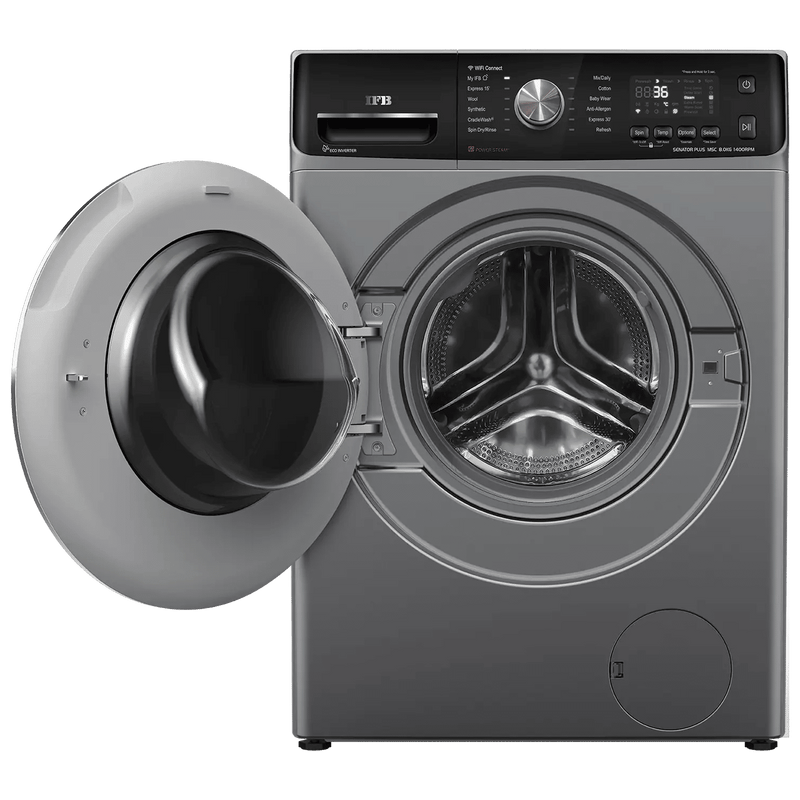 IFB 8 kg 5 Star Inverter Fully Automatic Front Load Washing Machine (Senator Plus MSC 8014, Eco Inverter Motor, Metallic Silver)