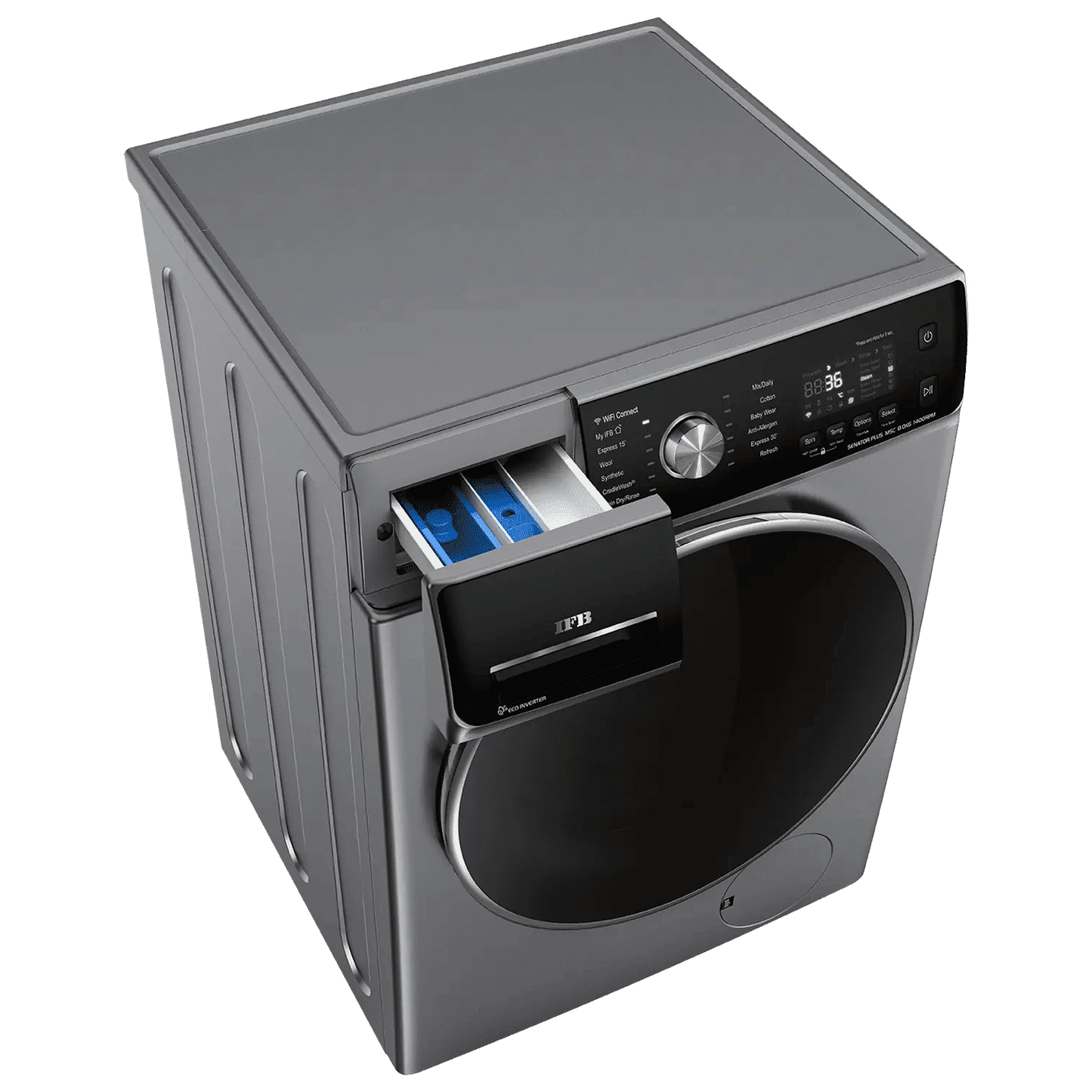 IFB 8 kg 5 Star Inverter Fully Automatic Front Load Washing Machine (Senator Plus MSC 8014, Eco Inverter Motor, Metallic Silver)