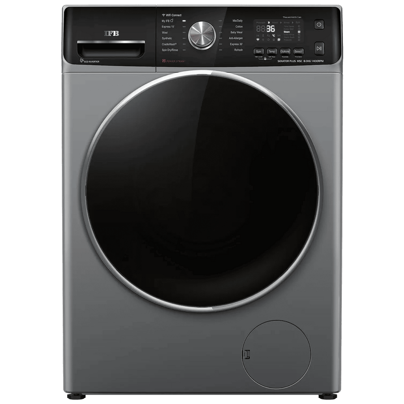 IFB 8 kg 5 Star Inverter Fully Automatic Front Load Washing Machine (Senator Plus MSC 8014, Eco Inverter Motor, Metallic Silver)