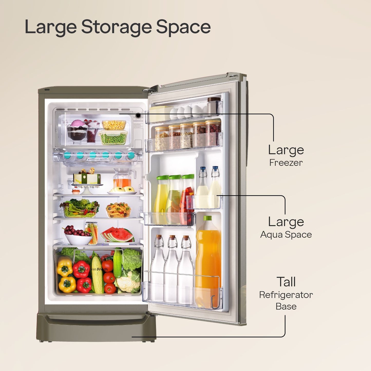 Godrej RD ERIOPLS 183 Litres 3 Star Direct Cool Single Door Refrigerator with Advanced Capillary Technology (RD ERIOPLS 205C, Steel Glow)