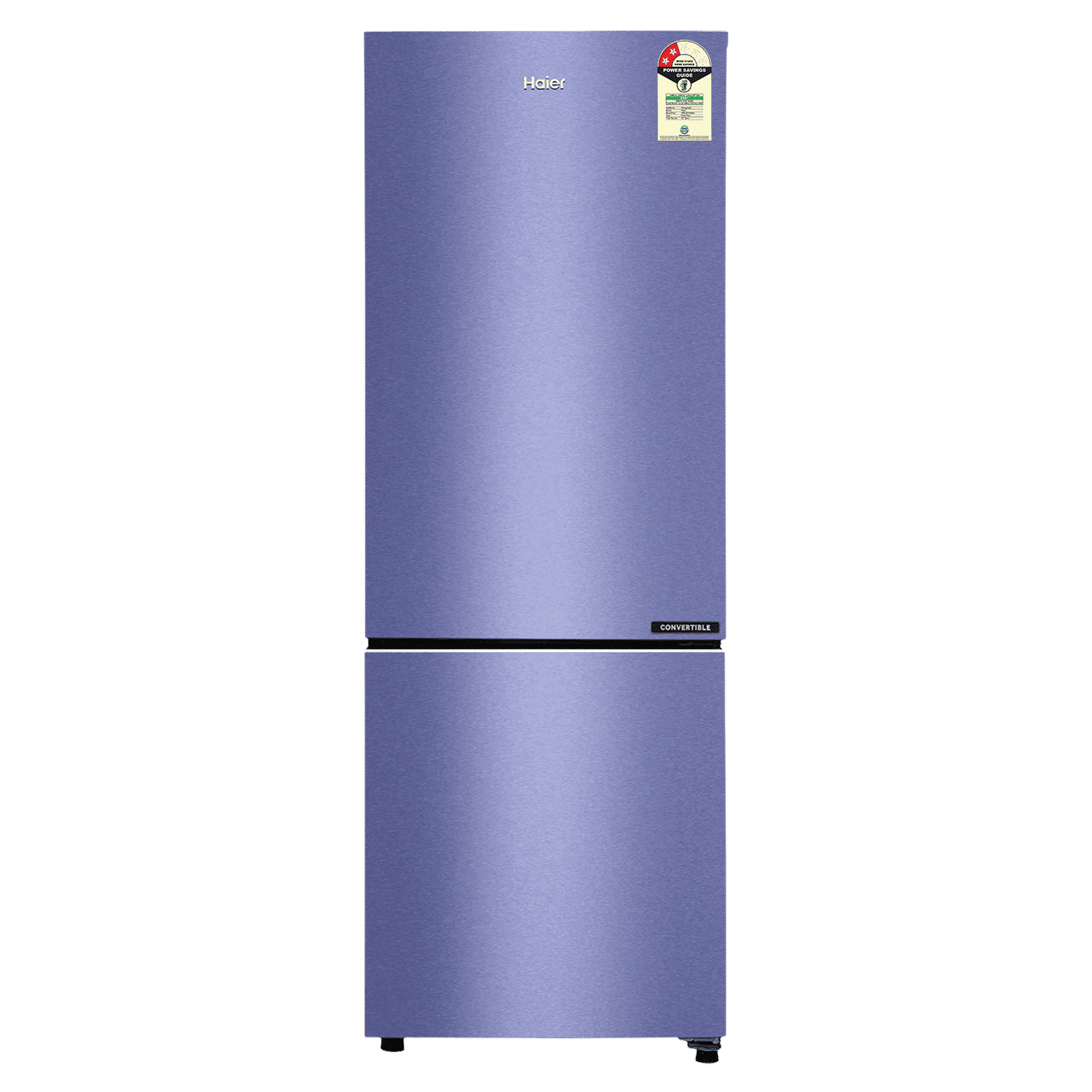 Haier 237 Litres 2 Star Frost Free Double Door Bottom Mount Convertible Refrigerator with Turbo Icing (HRB-2872BSI-P, Storm Inox)