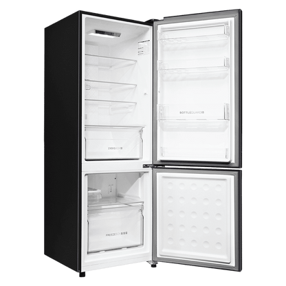 Haier 237 Litres 2 Star Frost Free Double Door Bottom Mount Convertible Refrigerator with Turbo Icing (HRB-2872BSI-P, Storm Inox)