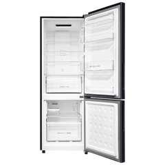 Haier 237 Litres 2 Star Frost Free Double Door Bottom Mount Convertible Refrigerator with Turbo Icing (HRB-2872BSI-P, Storm Inox)