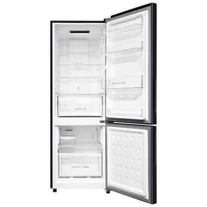Haier 237 Litres 2 Star Frost Free Double Door Bottom Mount Convertible Refrigerator with Turbo Icing (HRB-2872BSI-P, Storm Inox)