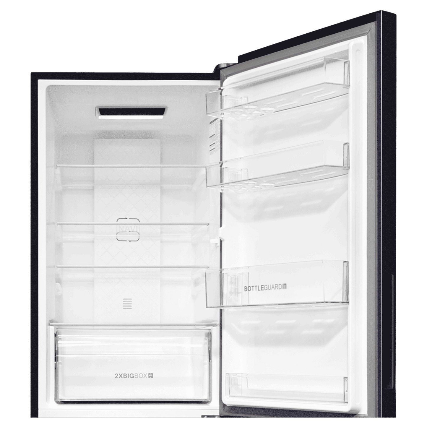 Haier 237 Litres 2 Star Frost Free Double Door Bottom Mount Convertible Refrigerator with Turbo Icing (HRB-2872BSI-P, Storm Inox)