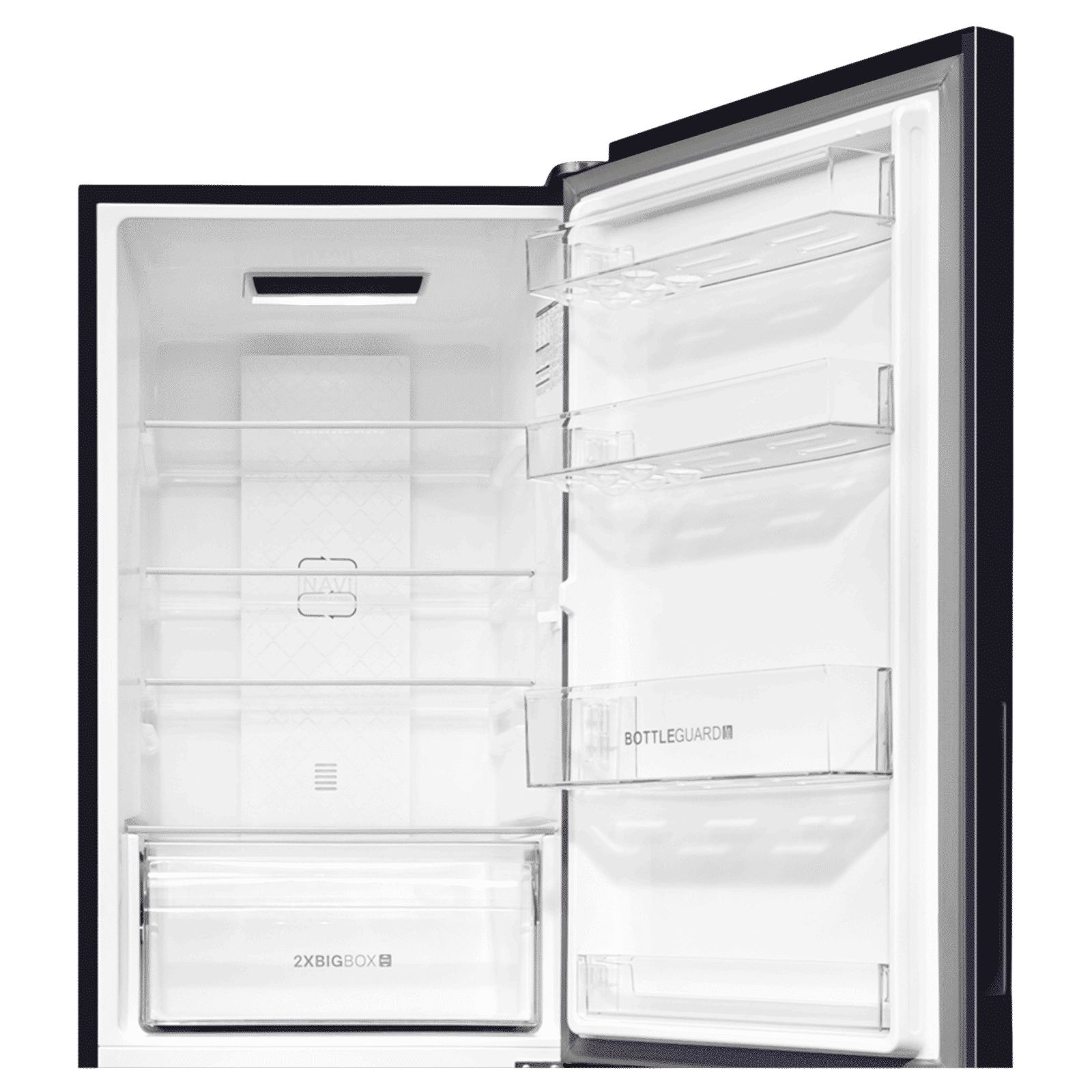 Haier 237 Litres 2 Star Frost Free Double Door Bottom Mount Convertible Refrigerator with Turbo Icing (HRB-2872BSI-P, Storm Inox)