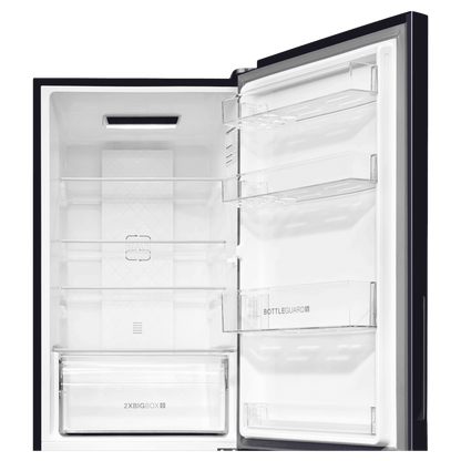 Haier 237 Litres 2 Star Frost Free Double Door Bottom Mount Convertible Refrigerator with Turbo Icing (HRB-2872BSI-P, Storm Inox)