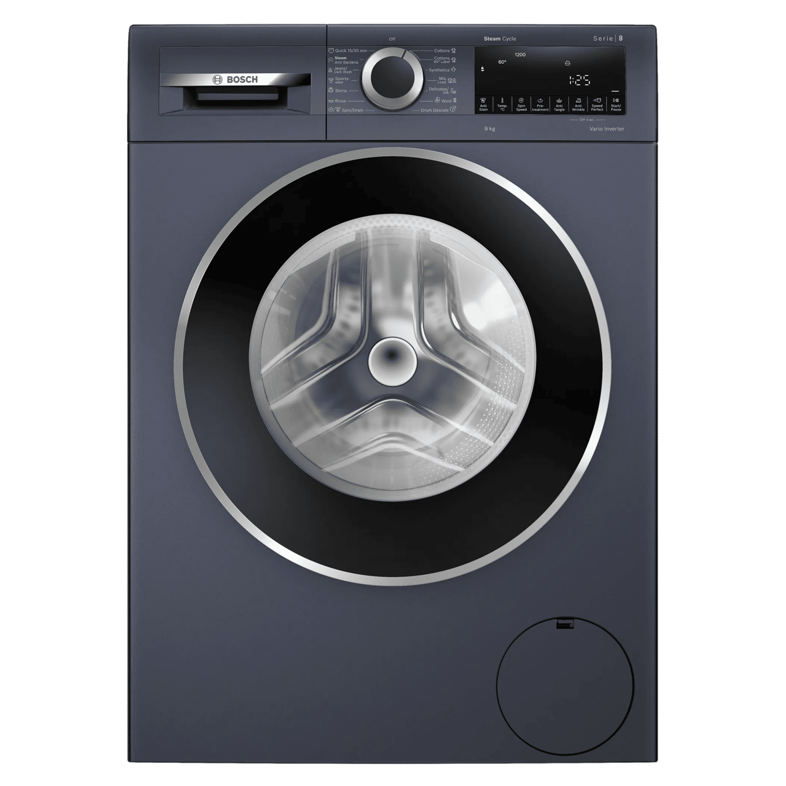 BOSCH 9 kg 5 Star Fully Automatic Front Load Washing Machine (Series 6, WGA1420PIN, Anti Wrinkle Feature, Dark Lake)