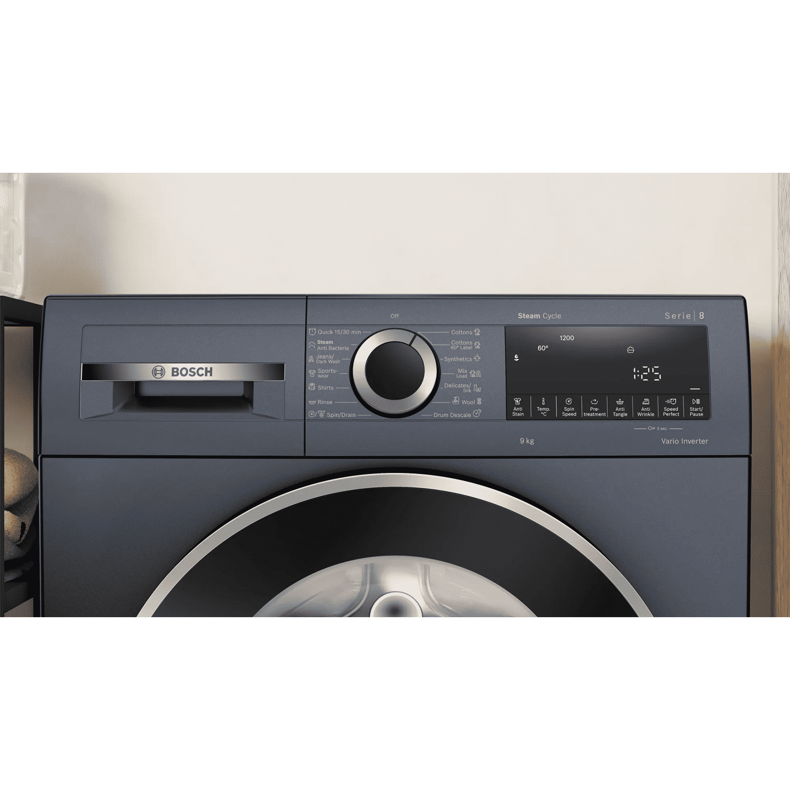 BOSCH 9 kg 5 Star Fully Automatic Front Load Washing Machine (Series 6, WGA1420PIN, Anti Wrinkle Feature, Dark Lake)
