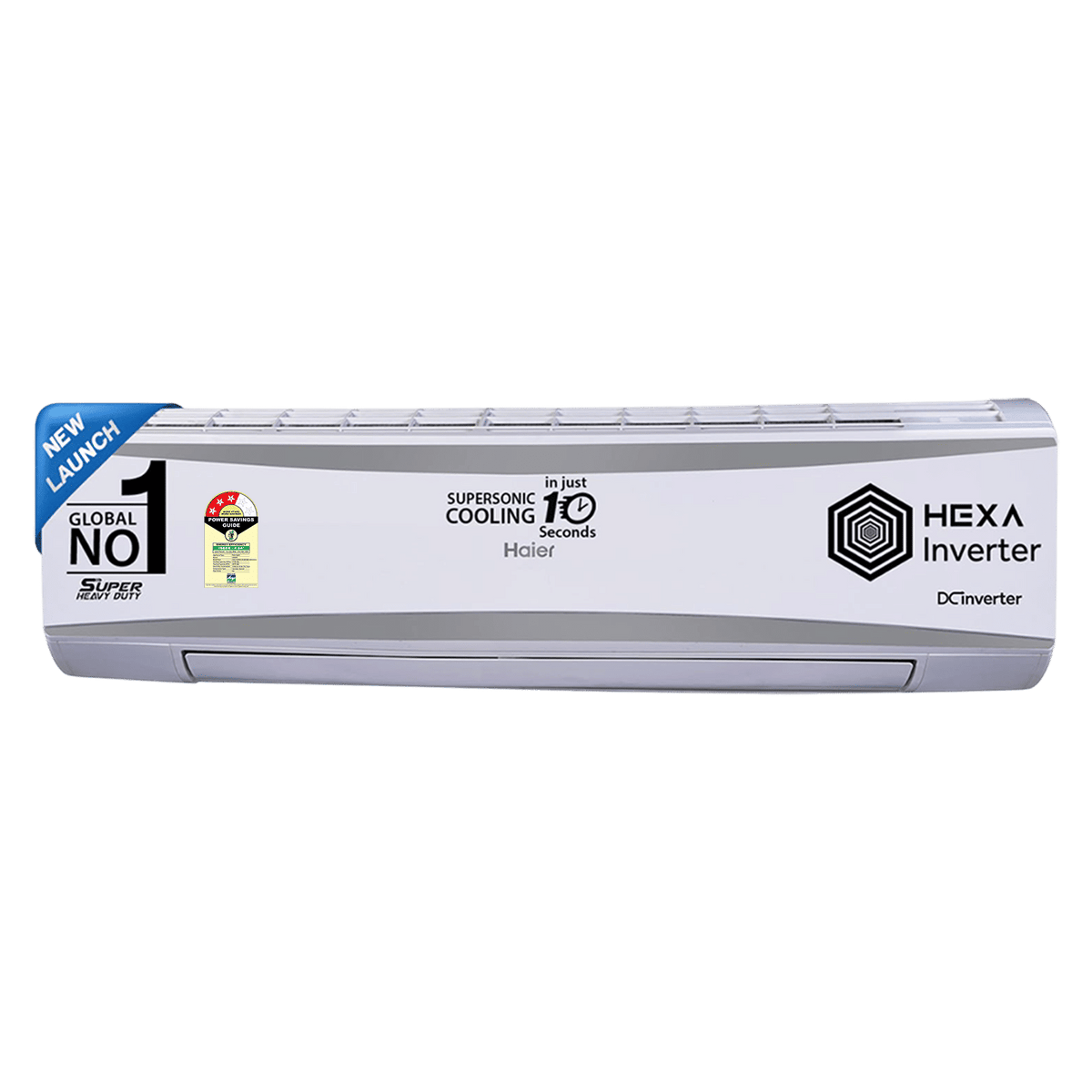 Haier Super Heavy Duty 7 in 1 Convertible 2.2 Ton 3 Star Hexa Inverter Split AC with Frost Self Clean (Copper Condenser, HSU72SHD-AOW3BN-INV)