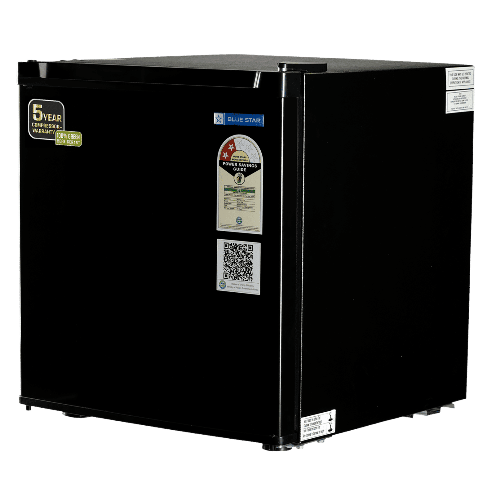 Blue Star Mini Bar 47 Litres 2 Star Direct Cool Single Door Refrigerator with Temperature Control Dial (MR60-GB, Black)