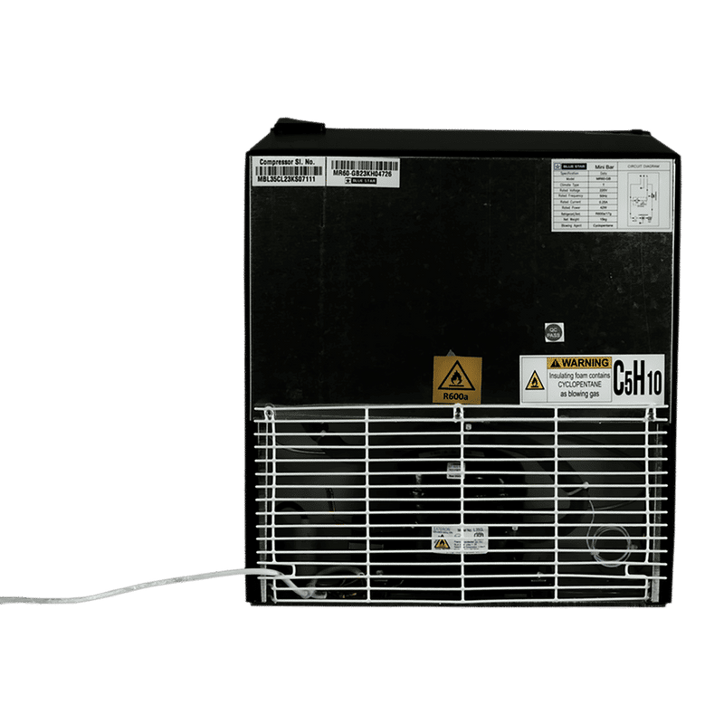 Blue Star Mini Bar 47 Litres 2 Star Direct Cool Single Door Refrigerator with Temperature Control Dial (MR60-GB, Black)