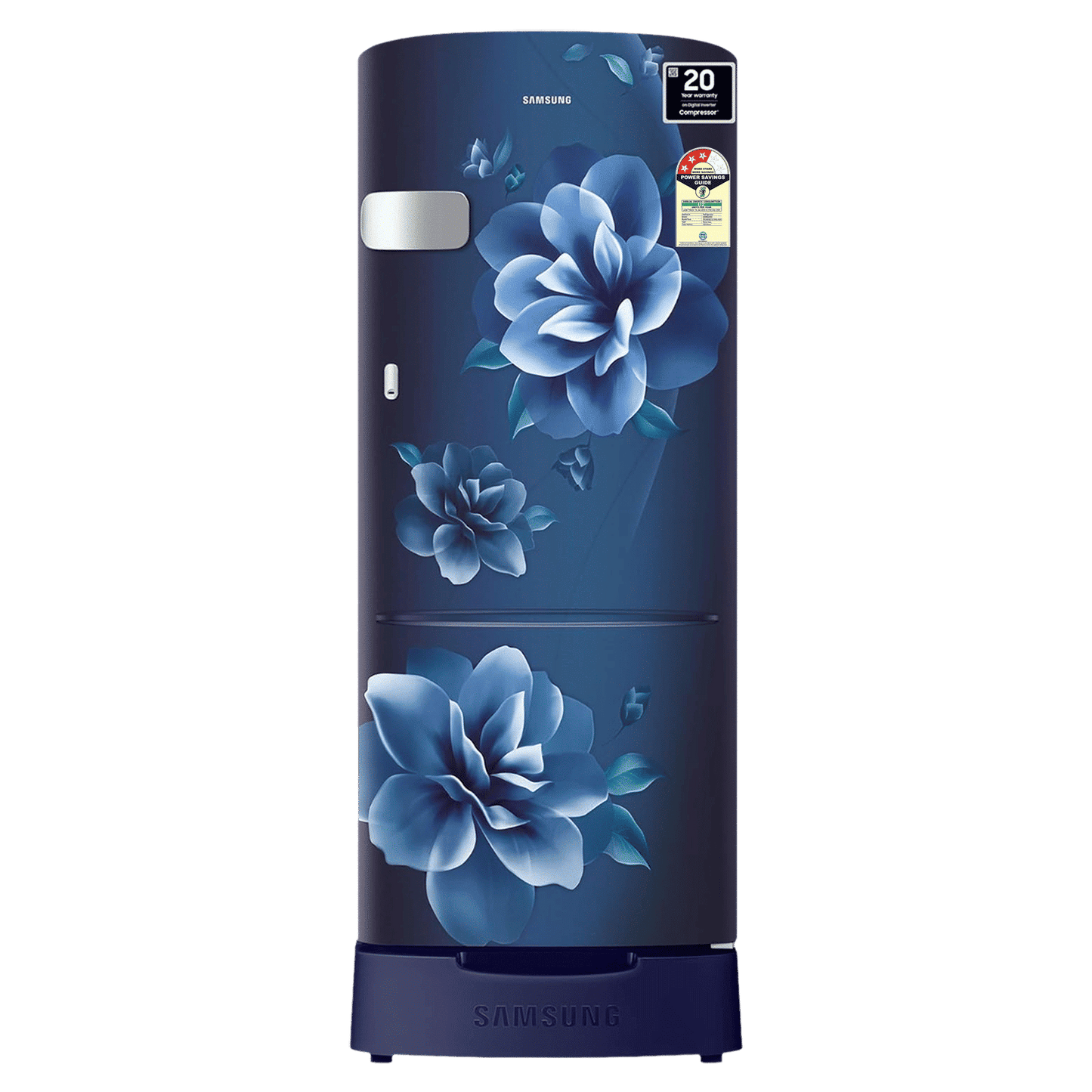 SAMSUNG Stylish Grande 223 Litres3 Star Direct Cool Single Door Refrigerator with Anti Bacterial Gasket (RR24D2Z23CU/NL, Camellia Blue)