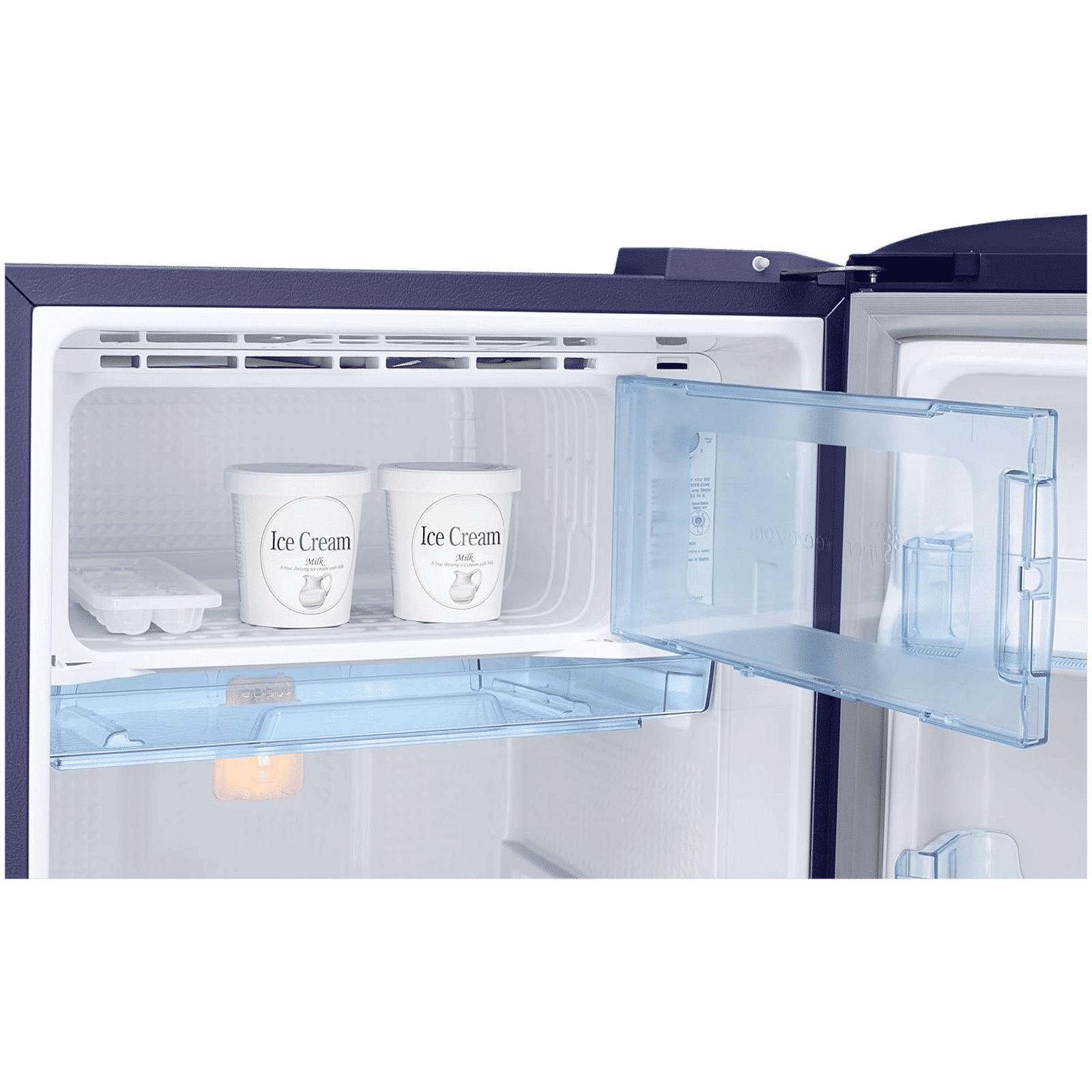 SAMSUNG Stylish Grande 223 Litres3 Star Direct Cool Single Door Refrigerator with Anti Bacterial Gasket (RR24D2Z23CU/NL, Camellia Blue)