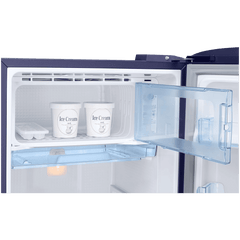 SAMSUNG Stylish Grande 223 Litres3 Star Direct Cool Single Door Refrigerator with Anti Bacterial Gasket (RR24D2Z23CU/NL, Camellia Blue)