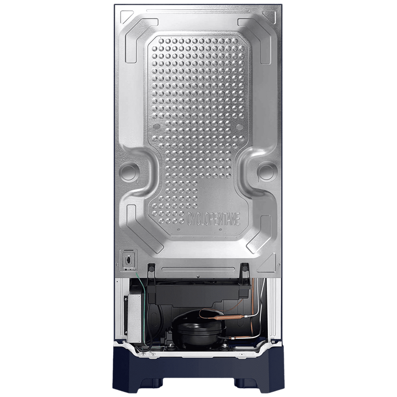 SAMSUNG Stylish Grande 223 Litres3 Star Direct Cool Single Door Refrigerator with Anti Bacterial Gasket (RR24D2Z23CU/NL, Camellia Blue)
