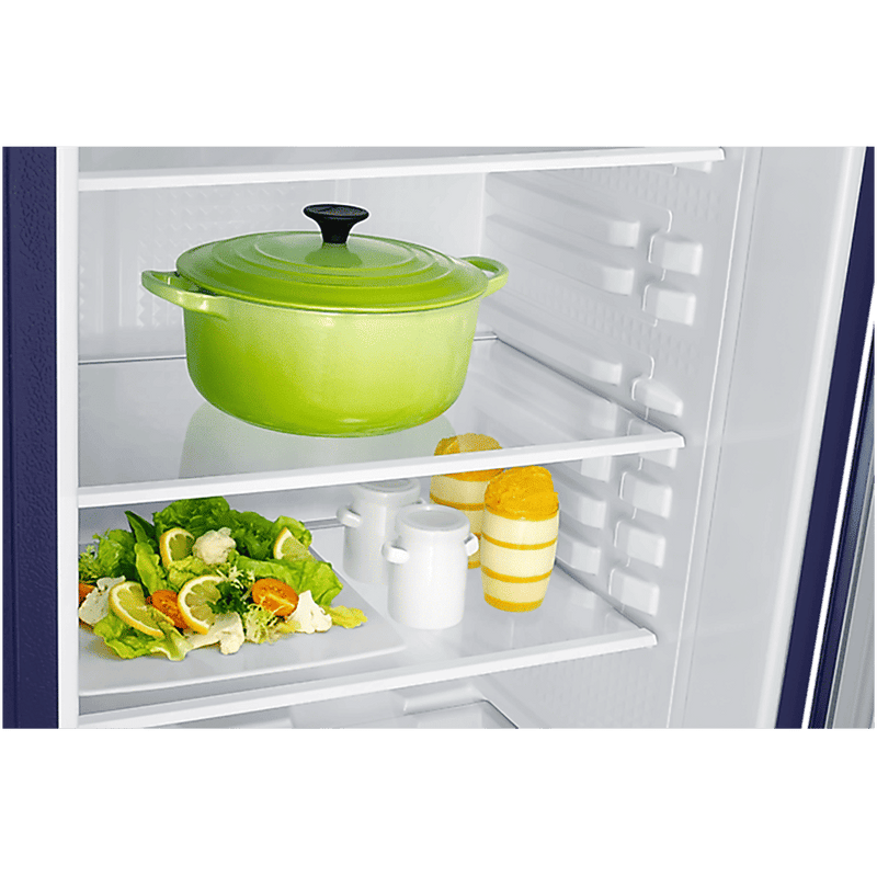 SAMSUNG Stylish Grande 183 Litres 5 Star Direct Cool Single Door Refrigerator with Anti Bacterial Gasket (RR20D2725UZ/NL, Midnight Blossom Blue)
