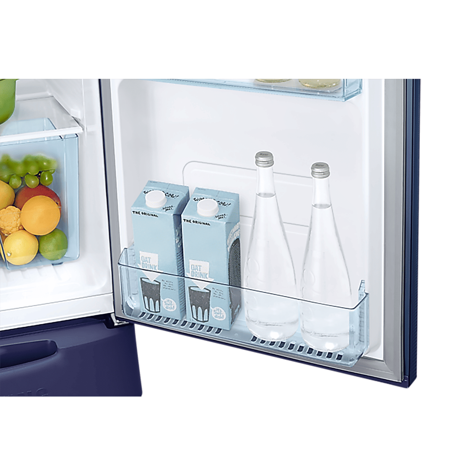 SAMSUNG Stylish Grande 183 Litres 5 Star Direct Cool Single Door Refrigerator with Anti Bacterial Gasket (RR20D2725UZ/NL, Midnight Blossom Blue)