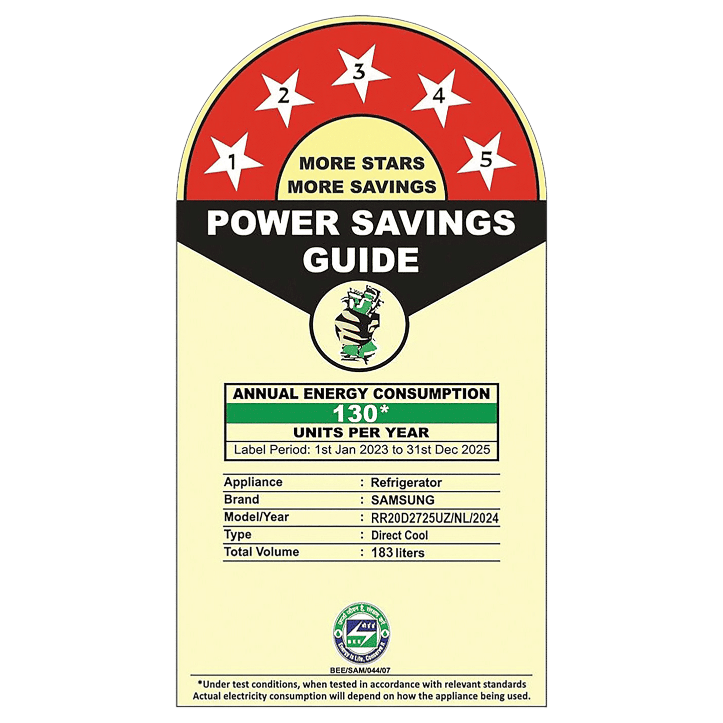 SAMSUNG Stylish Grande 183 Litres 5 Star Direct Cool Single Door Refrigerator with Anti Bacterial Gasket (RR20D2725UZ/NL, Midnight Blossom Blue)