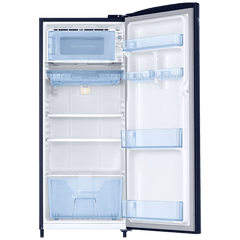 SAMSUNG Stylish Grande 183 Litres 5 Star Direct Cool Single Door Refrigerator with Anti Bacterial Gasket (RR20D2725UZ/NL, Midnight Blossom Blue)