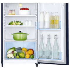 SAMSUNG Stylish Grande 183 Litres 5 Star Direct Cool Single Door Refrigerator with Anti Bacterial Gasket (RR20D2725UZ/NL, Midnight Blossom Blue)