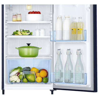 SAMSUNG Stylish Grande 183 Litres 5 Star Direct Cool Single Door Refrigerator with Anti Bacterial Gasket (RR20D2725UZ/NL, Midnight Blossom Blue)