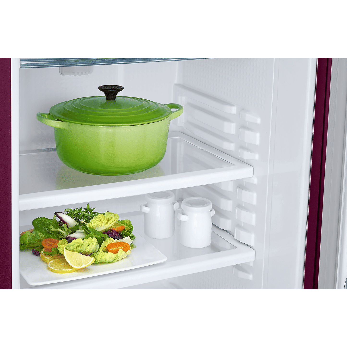 SAMSUNG Stylish Grande 183 Litres 5 Star Direct Cool Single Door Refrigerator with Anti Bacterial Gasket (RR20D2825HN/NL, Himalaya Poppy Red)