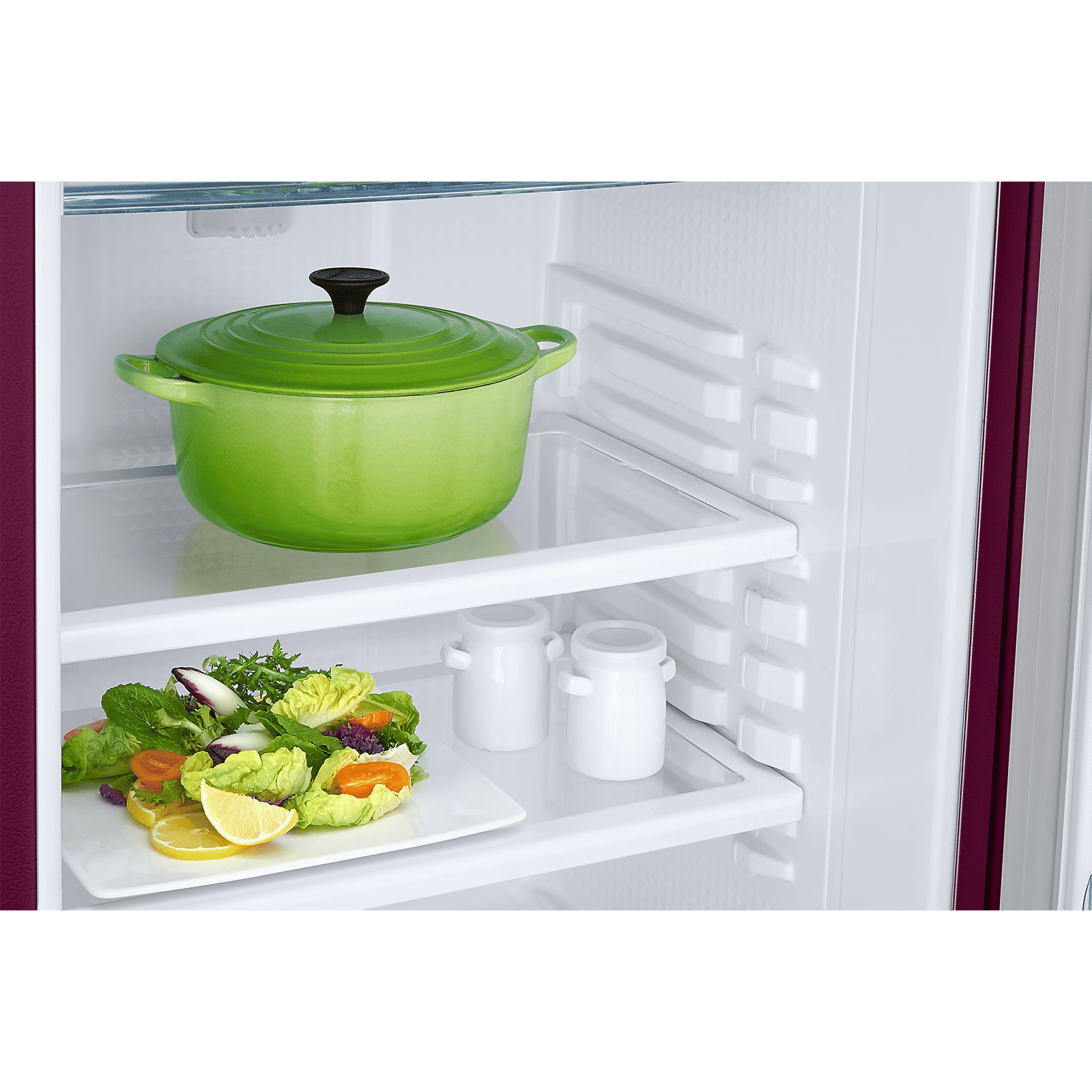 SAMSUNG Stylish Grande 183 Litres 5 Star Direct Cool Single Door Refrigerator with Anti Bacterial Gasket (RR20D2825HN/NL, Himalaya Poppy Red)