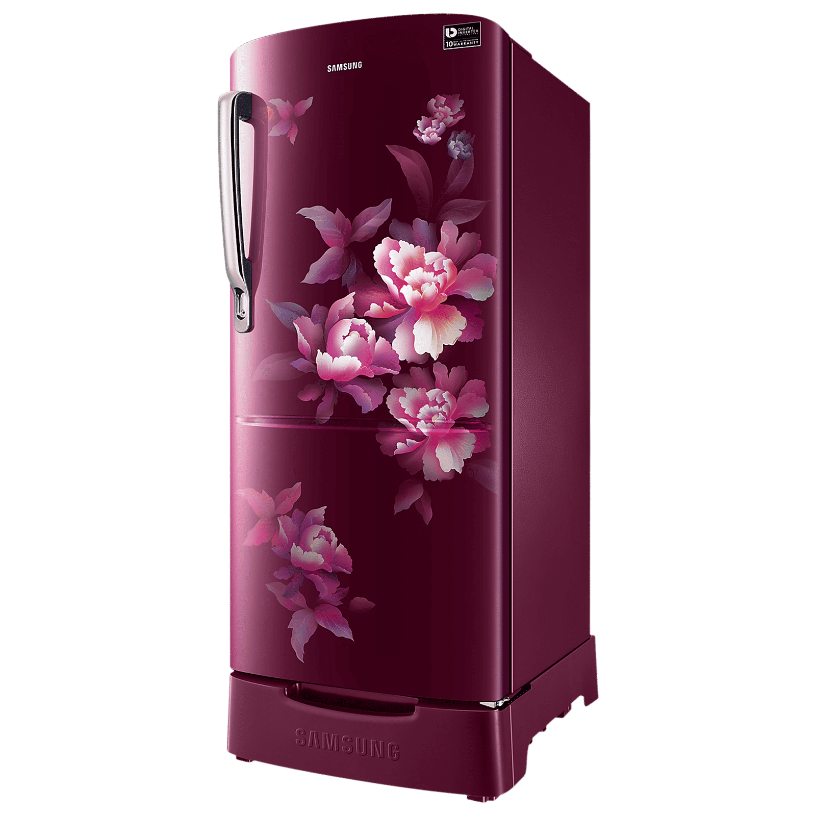 SAMSUNG Stylish Grande 183 Litres 5 Star Direct Cool Single Door Refrigerator with Anti Bacterial Gasket (RR20D2825HN/NL, Himalaya Poppy Red)