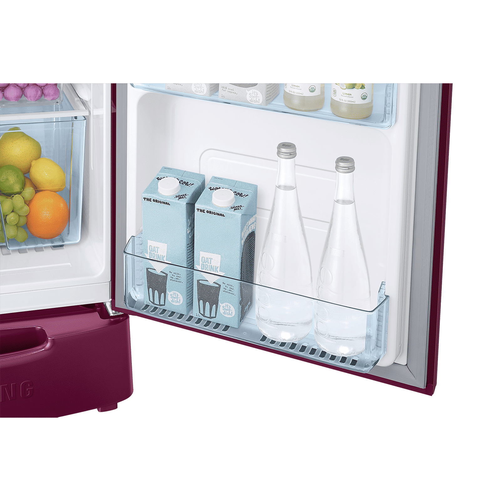 SAMSUNG Stylish Grande 183 Litres 5 Star Direct Cool Single Door Refrigerator with Anti Bacterial Gasket (RR20D2825HN/NL, Himalaya Poppy Red)