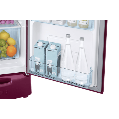 SAMSUNG Stylish Grande 183 Litres 5 Star Direct Cool Single Door Refrigerator with Anti Bacterial Gasket (RR20D2825HN/NL, Himalaya Poppy Red)